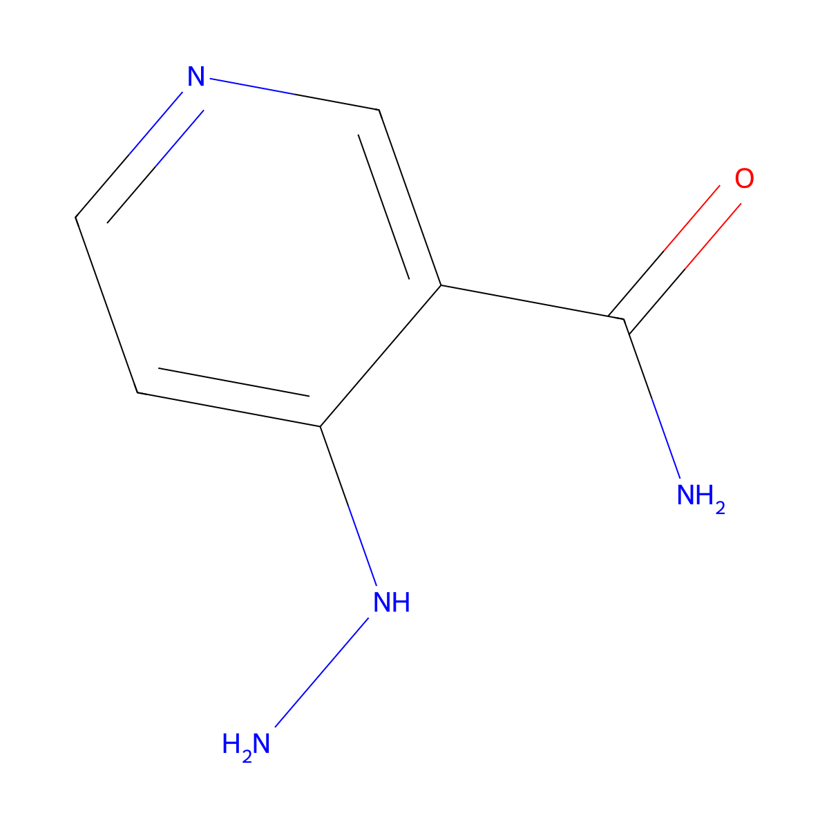 4-Hydrazinylpyridine-3-carboxamide molecular structure, CAS 1314911-36-8