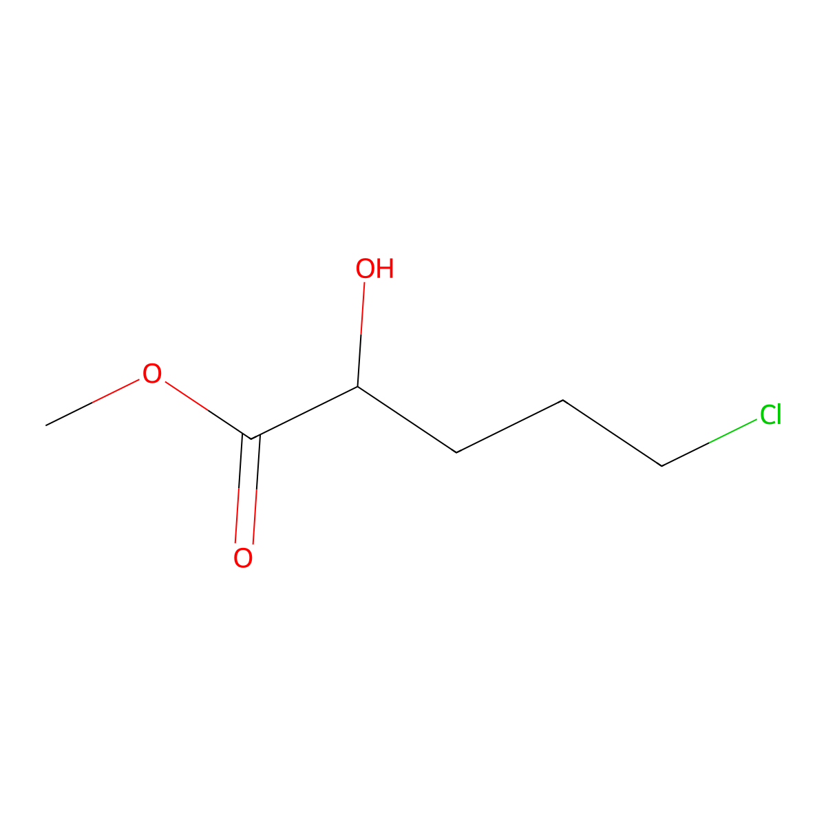 Methyl 5-chloro-2-hydroxypentanoate molecular structure, CAS 1314911-55-1