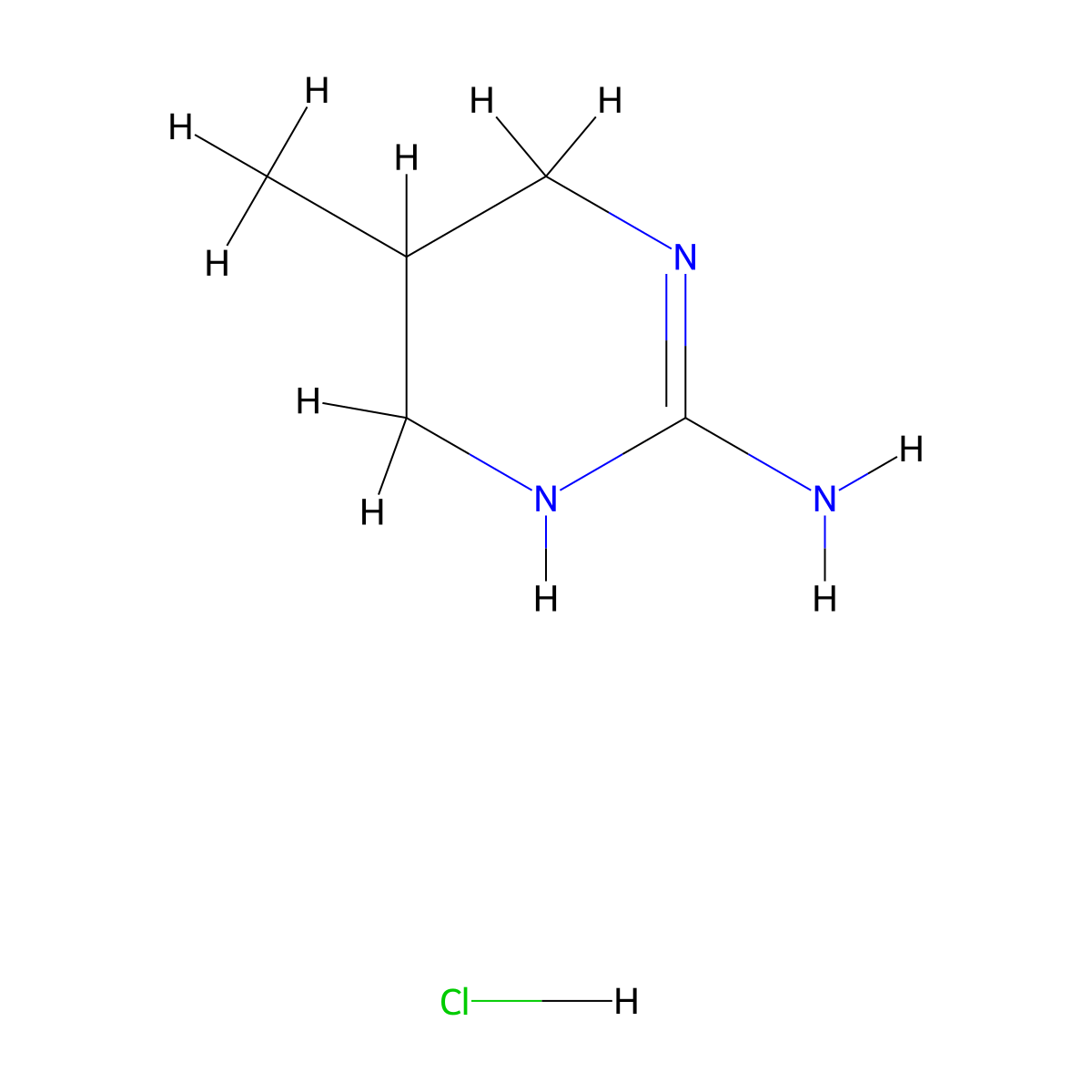 5-Methyl-1,4,5,6-tetrahydropyrimidin-2-amine hydrochloride molecular structure, CAS 1314911-69-7