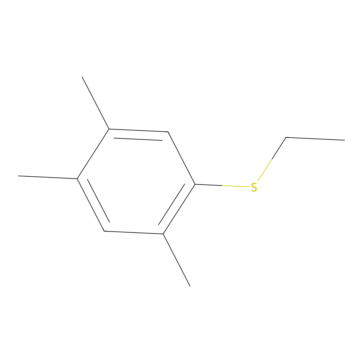 Ethyl 2,4,5-trimethylphenyl sulfide molecular structure, CAS 1314911-82-4