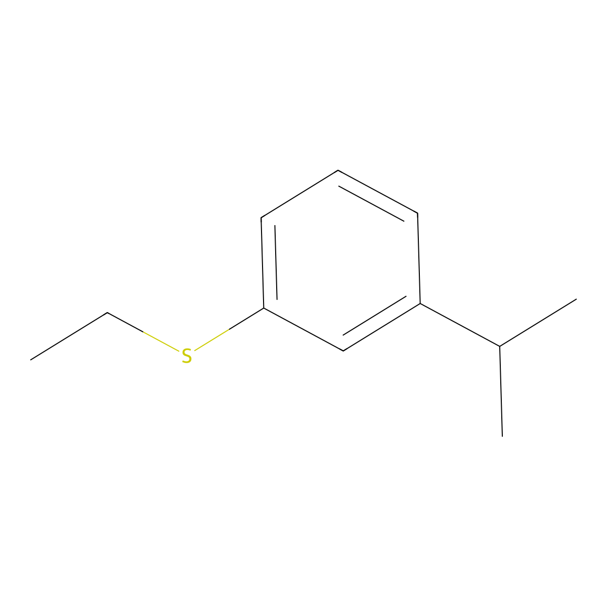 Ethyl 3-iso-propylphenyl sulfide molecular structure, CAS 1314911-86-8