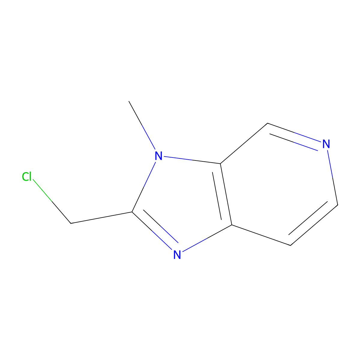 2-(chloromethyl)-3-methyl-3H-imidazo[4,5-c]pyridine molecular structure, CAS 1314912-47-4