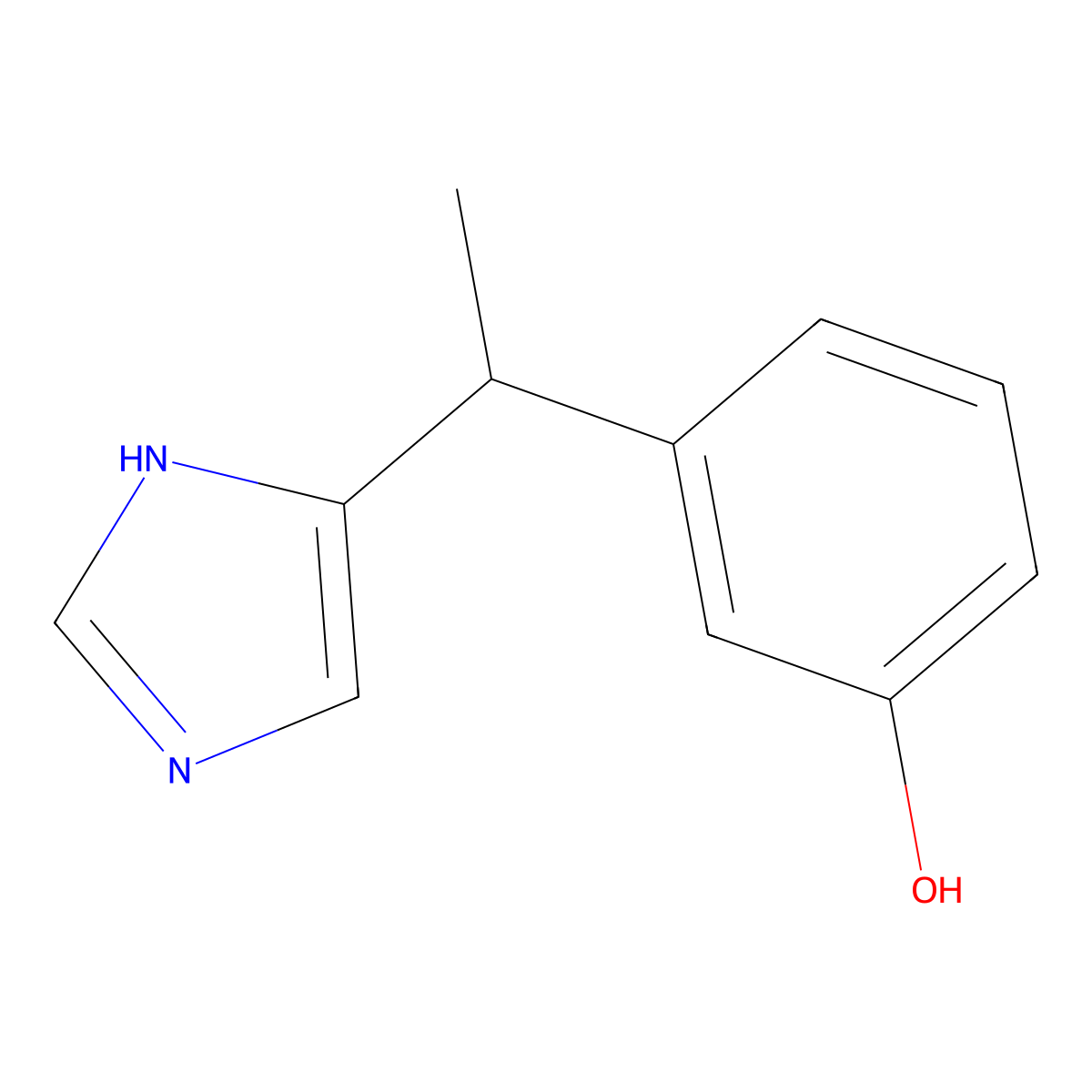 3-[1-(1H-imidazol-4-yl)ethyl]phenol molecular structure, CAS 1314912-55-4