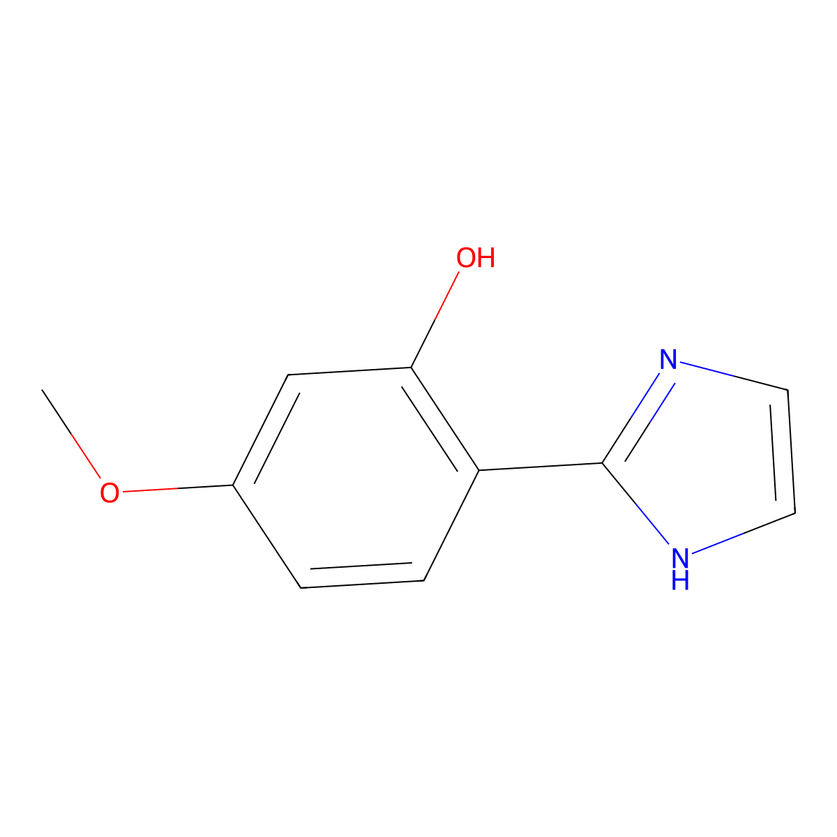 2-(1H-Imidazol-2-YL)-5-methoxyphenol molecular structure, CAS 1314912-70-3