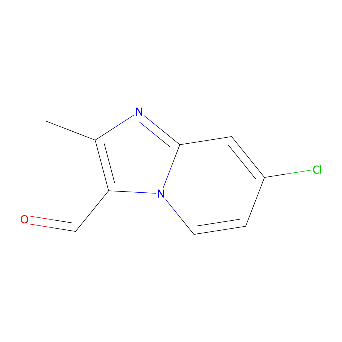 7-Chloro-2-methylimidazo[1,2-a]pyridine-3-carbaldehyde molecular structure, CAS 1314912-98-5