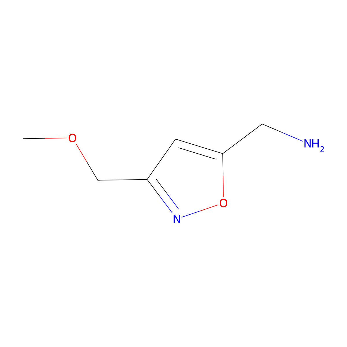 {[3-(Methoxymethyl)isoxazol-5-yl]methyl}amine molecular structure, CAS 1314913-37-5