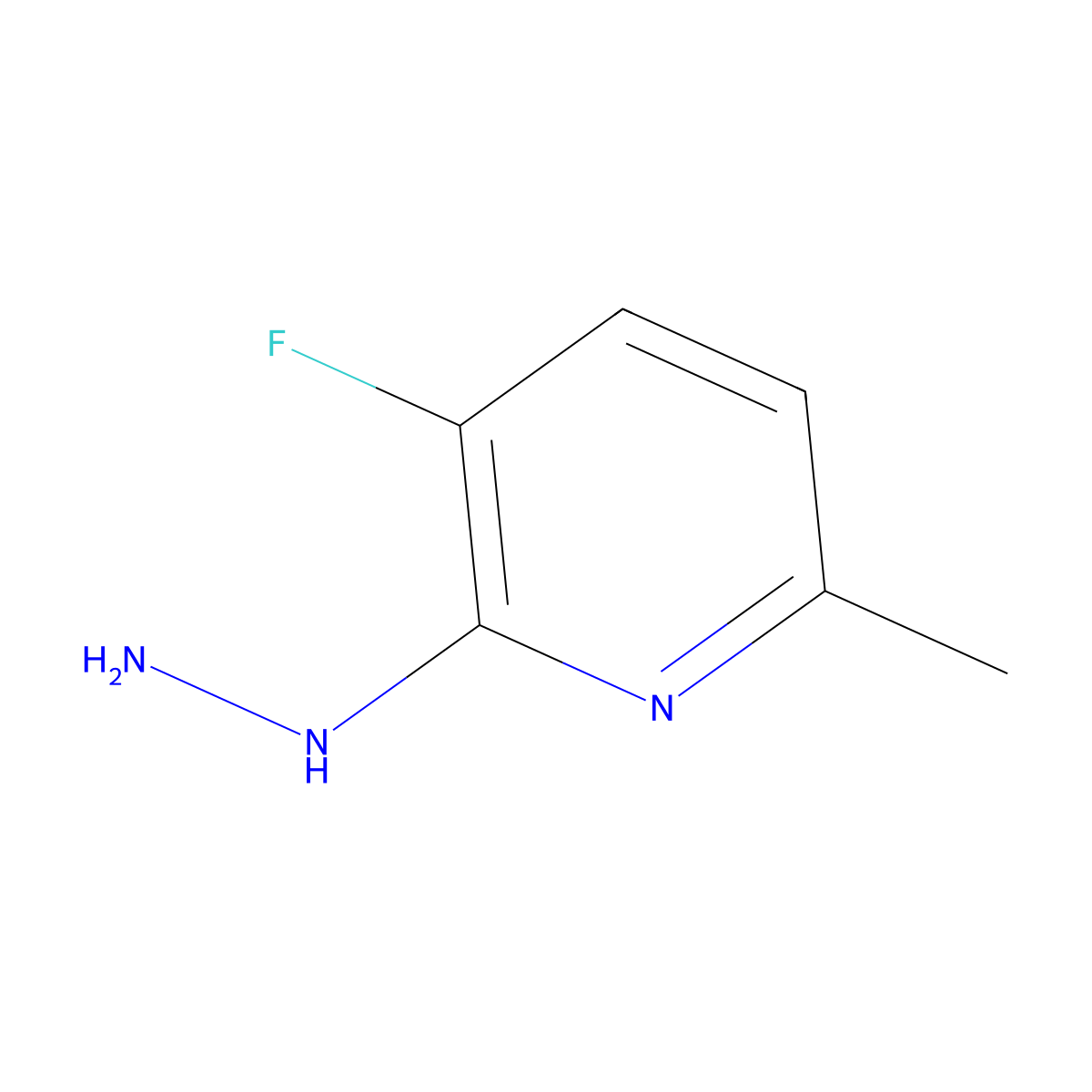 3-Fluoro-2-hydrazinyl-6-methylpyridine molecular structure, CAS 1314913-58-0