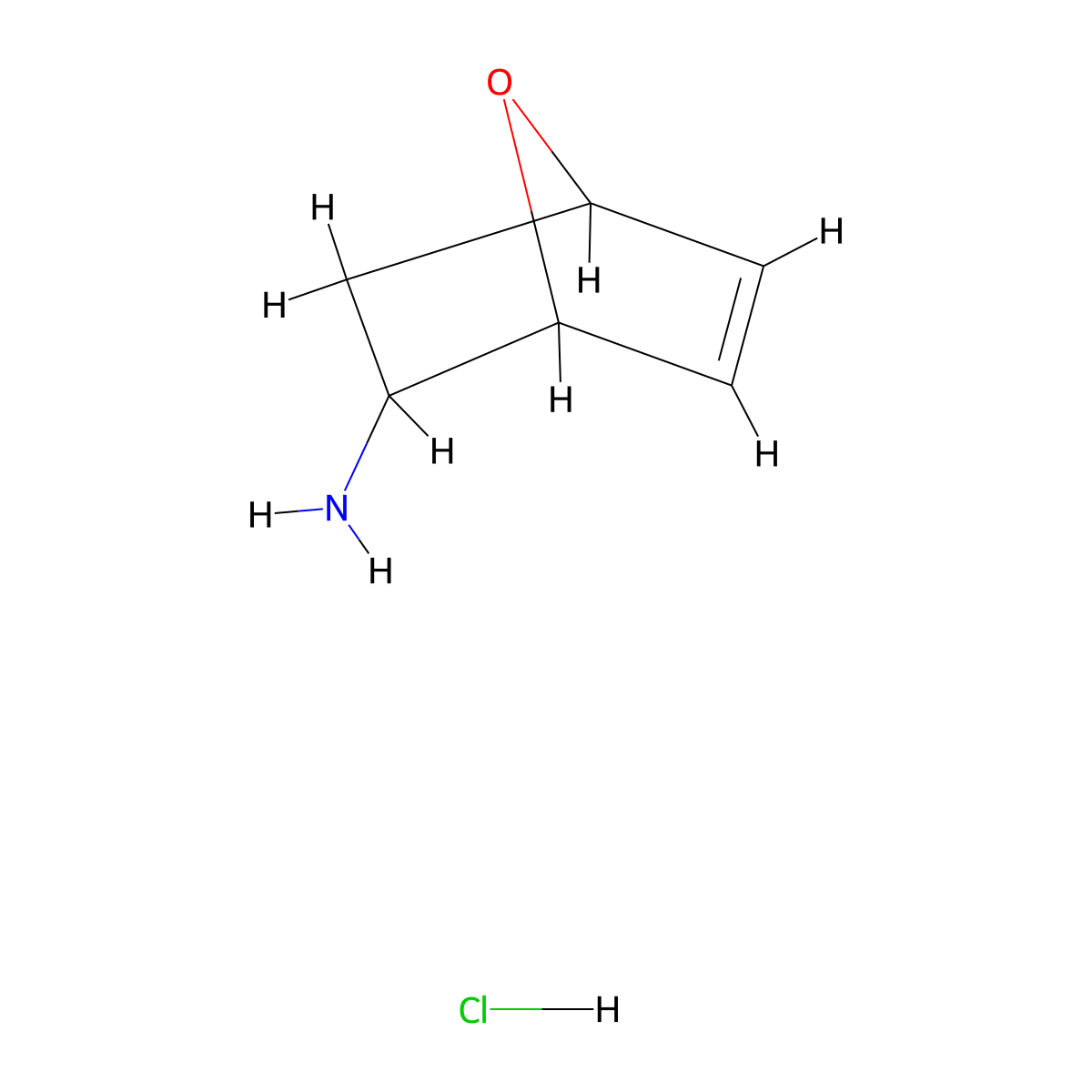 7-Oxabicyclo[2.2.1]hept-5-en-2-amine hydrochloride molecular structure, CAS 1314913-63-7