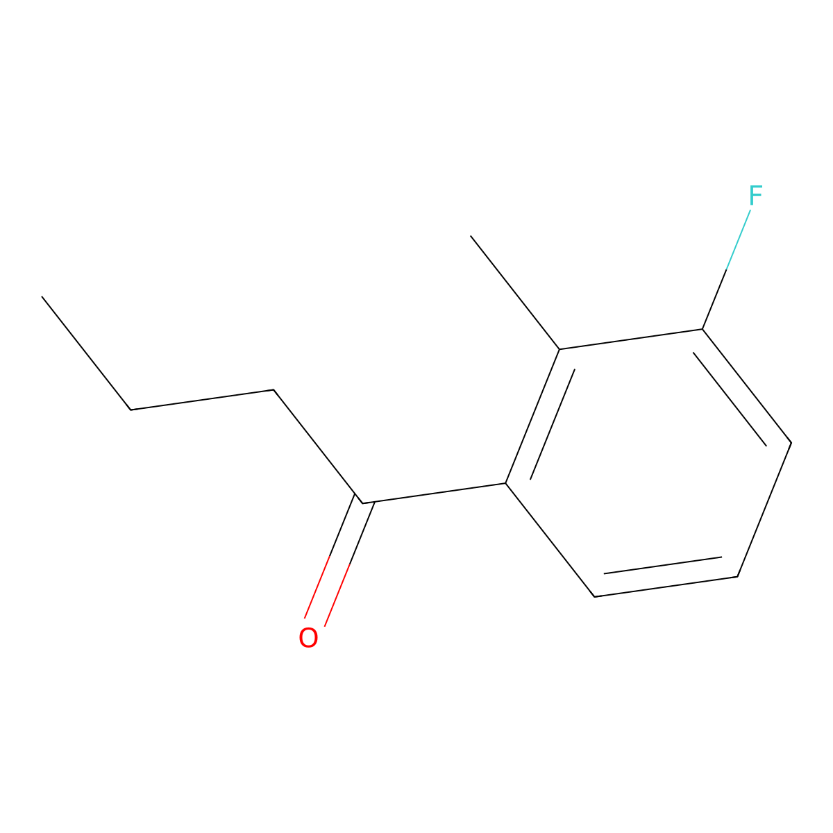 3'-Fluoro-2'-methylbutyrophenone molecular structure, CAS 1314913-92-2