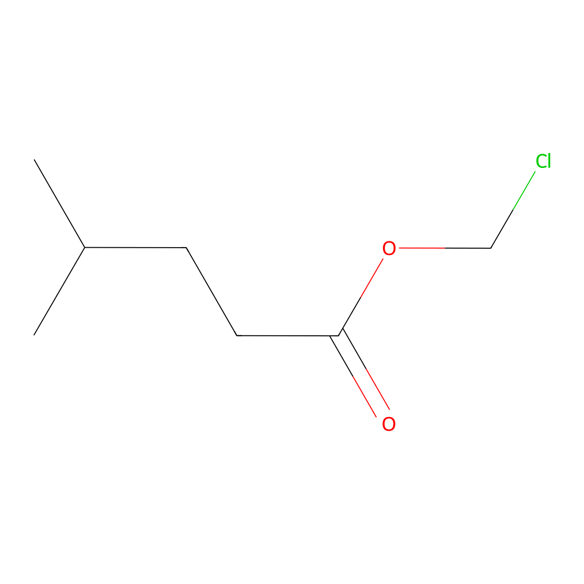 Chloromethyl 4-methylpentanoate molecular structure, CAS 1314914-37-8