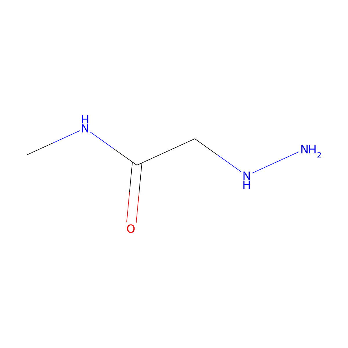 2-hydrazinyl-N-methylacetamide molecular structure, CAS 1314914-44-7