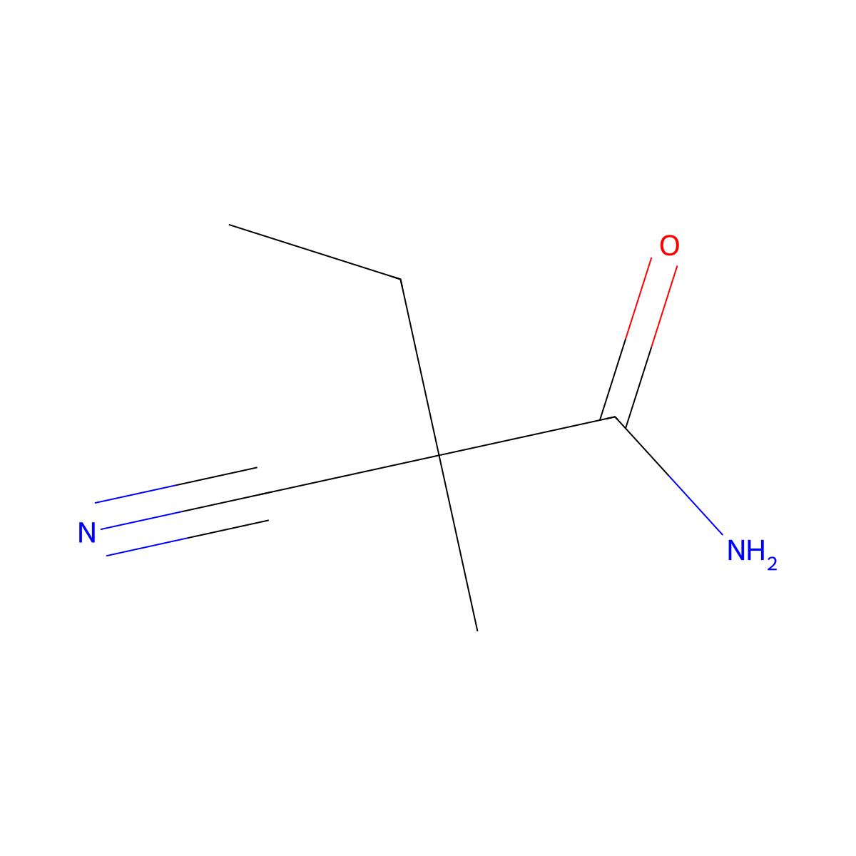 2-Cyano-2-methylbutanamide molecular structure, CAS 1314914-46-9