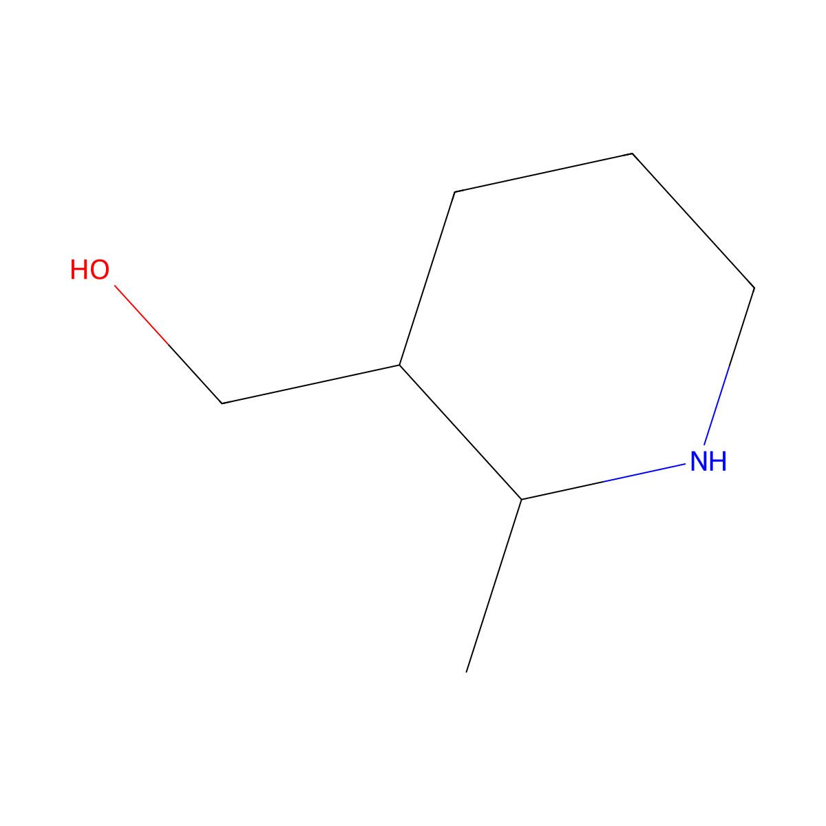 (2-Methylpiperidin-3-yl)methanol molecular structure, CAS 1314914-80-1