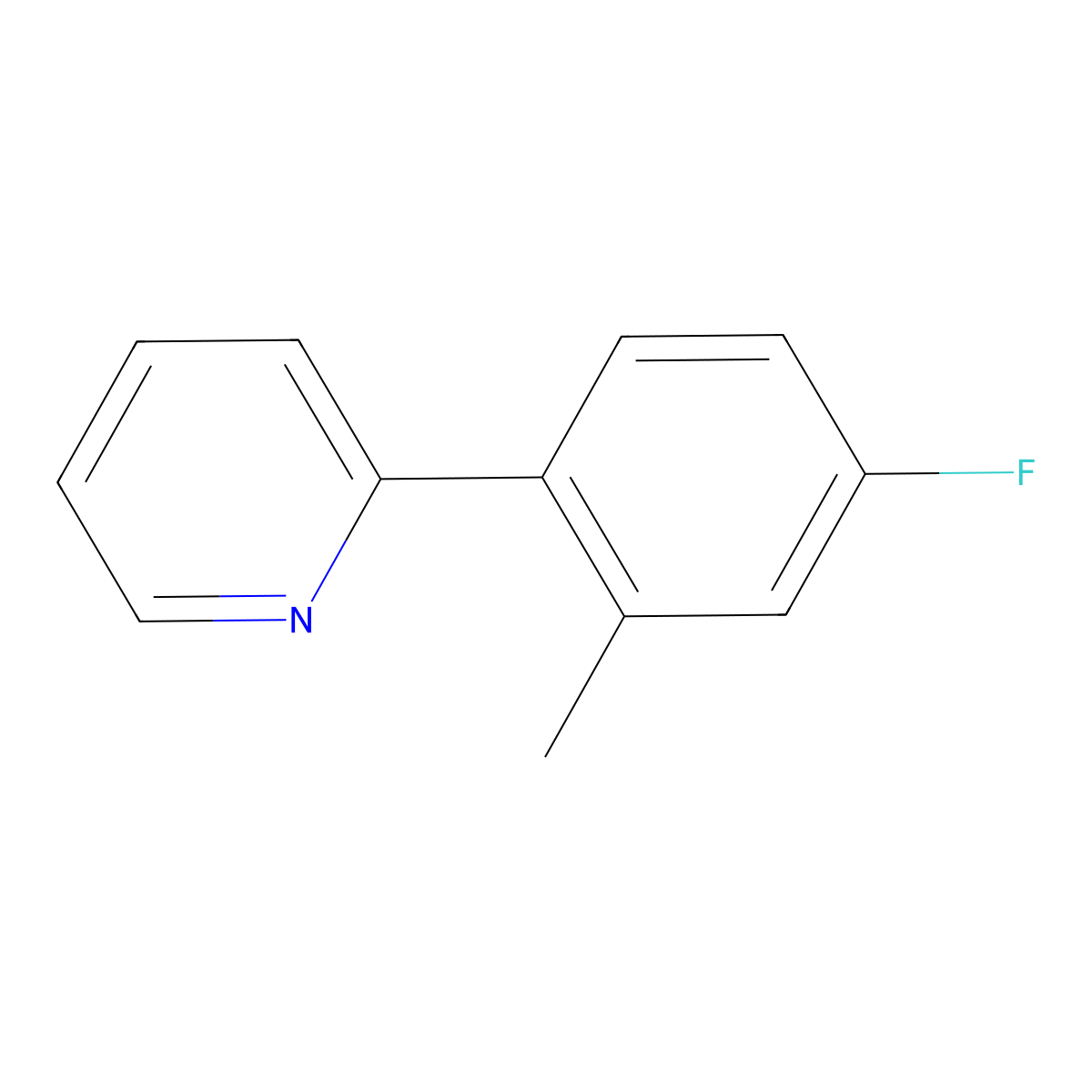 2-(4-Fluoro-2-methylphenyl)pyridine molecular structure, CAS 1314915-88-2