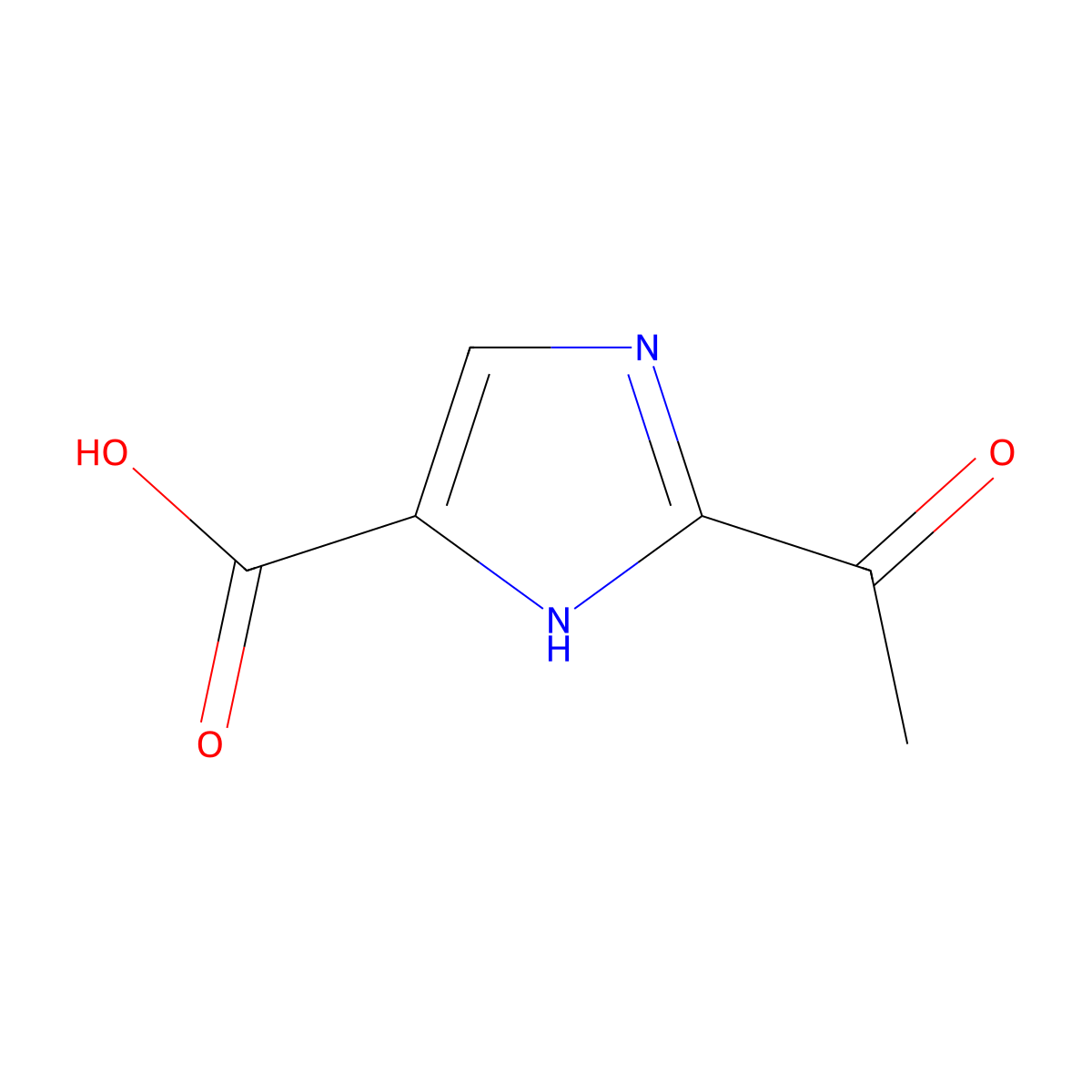 2-acetyl-1H-imidazole-5-carboxylic acid molecular structure, CAS 1314916-26-1