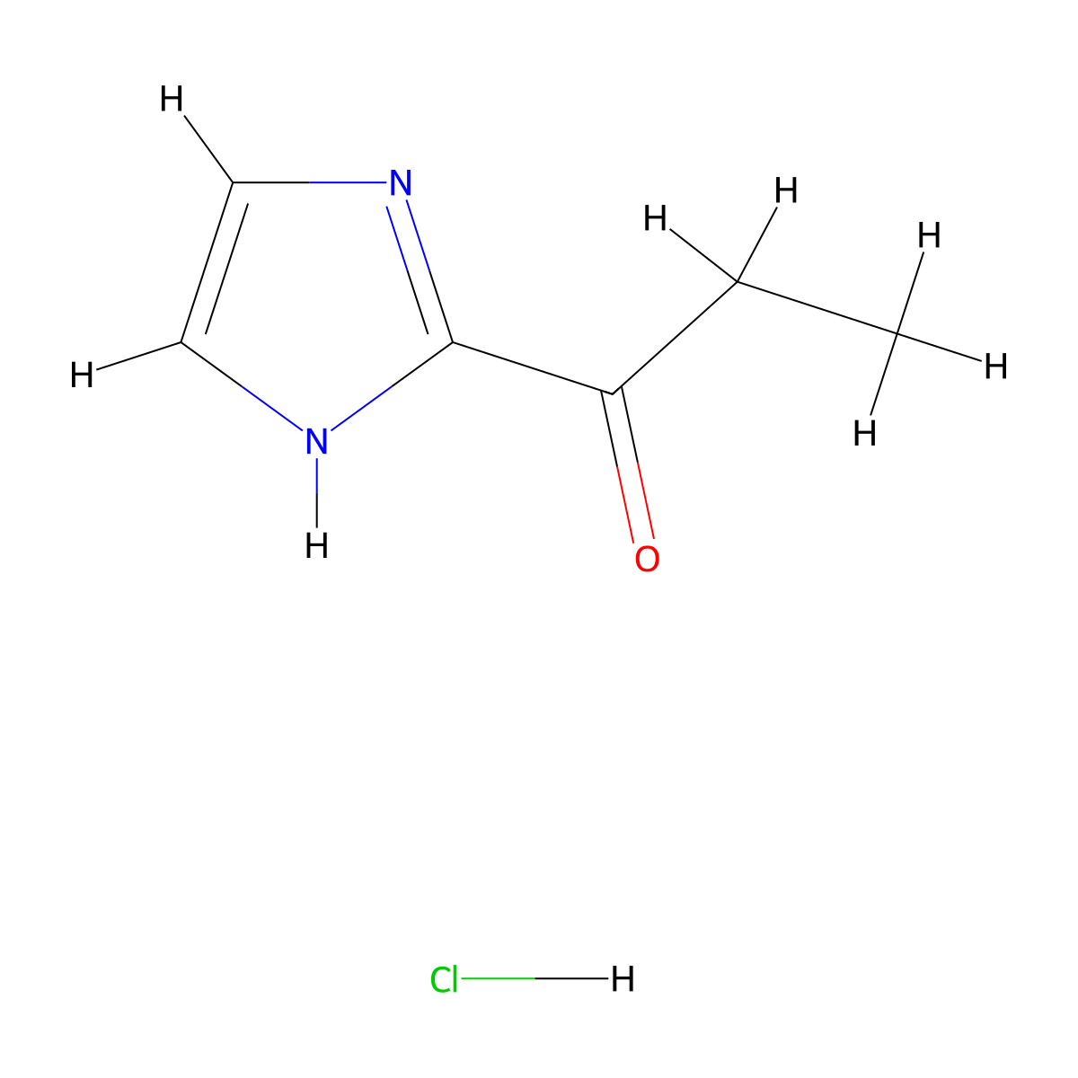 1-(1H-imidazol-2-yl)propan-1-one hydrochloride molecular structure, CAS 1314916-37-4