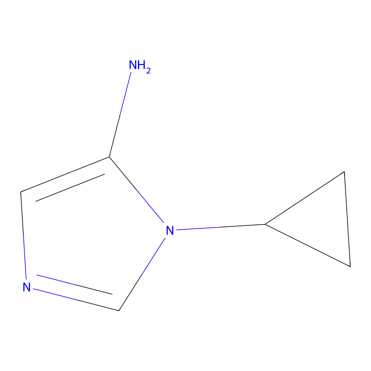 1-cyclopropyl-1H-imidazol-5-amine molecular structure, CAS 1314920-07-4