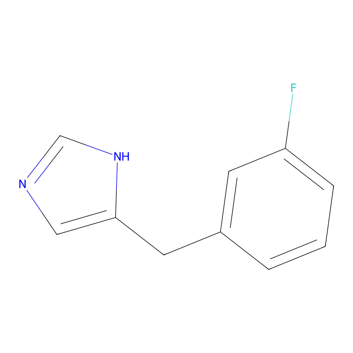 4-[(3-fluorophenyl)methyl]-1H-imidazole molecular structure, CAS 1314921-05-5