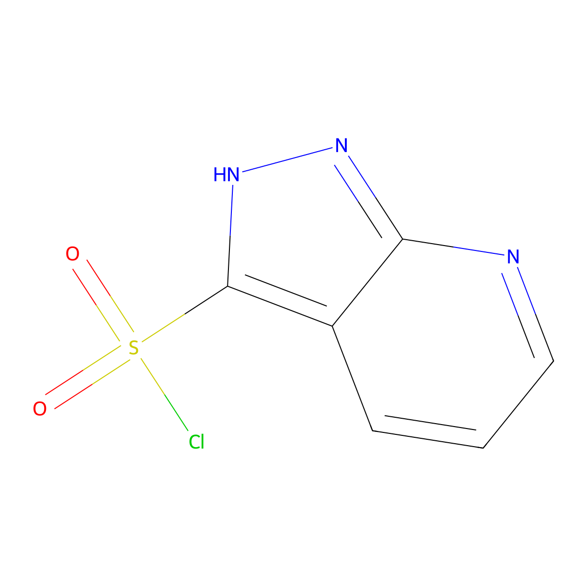 1H-pyrazolo(3,4-b)pyridine-3-sulfonyl chloride molecular structure, CAS 1314921-23-7