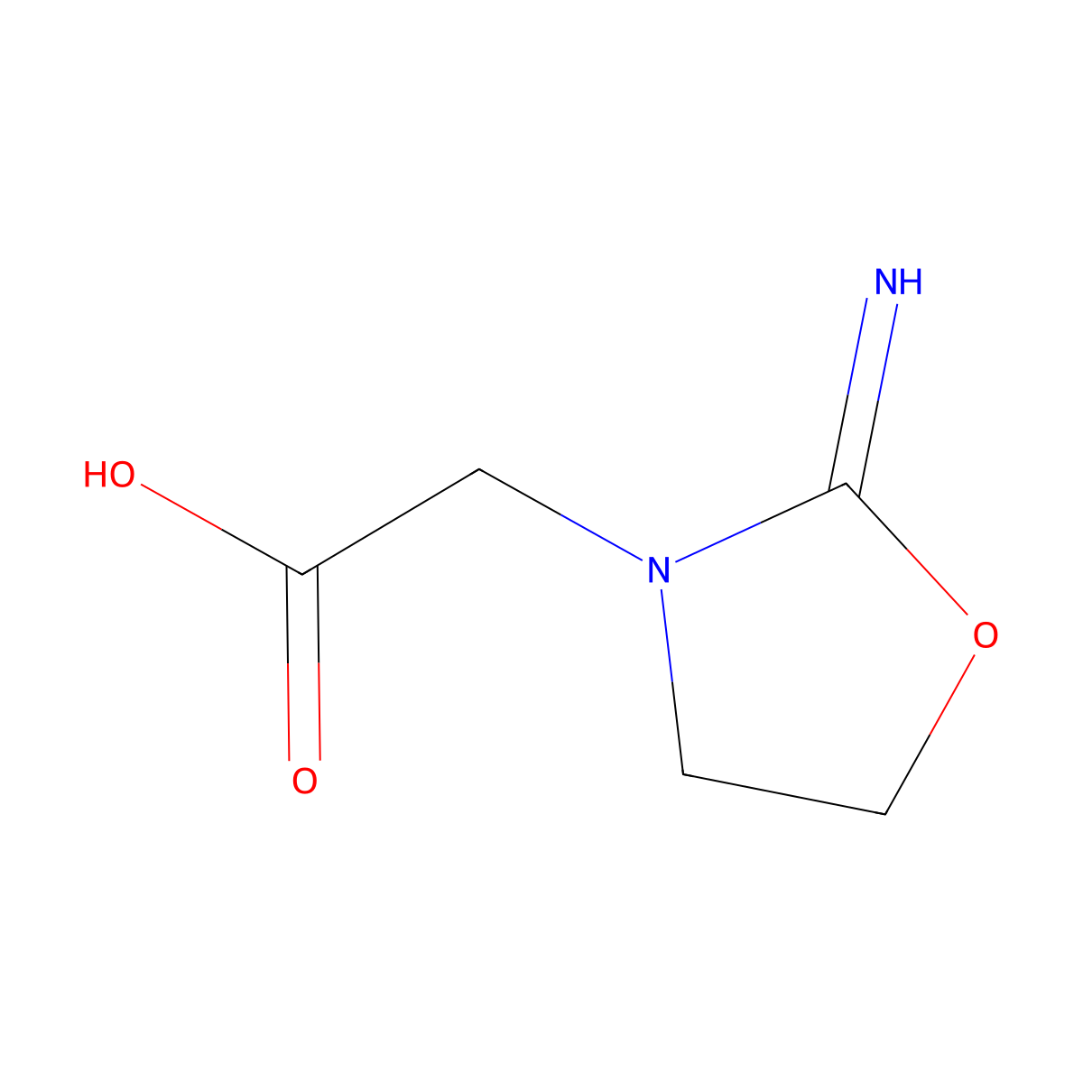 2-(2-Iminooxazolidin-3-YL)acetic acid molecular structure, CAS 1314921-77-1
