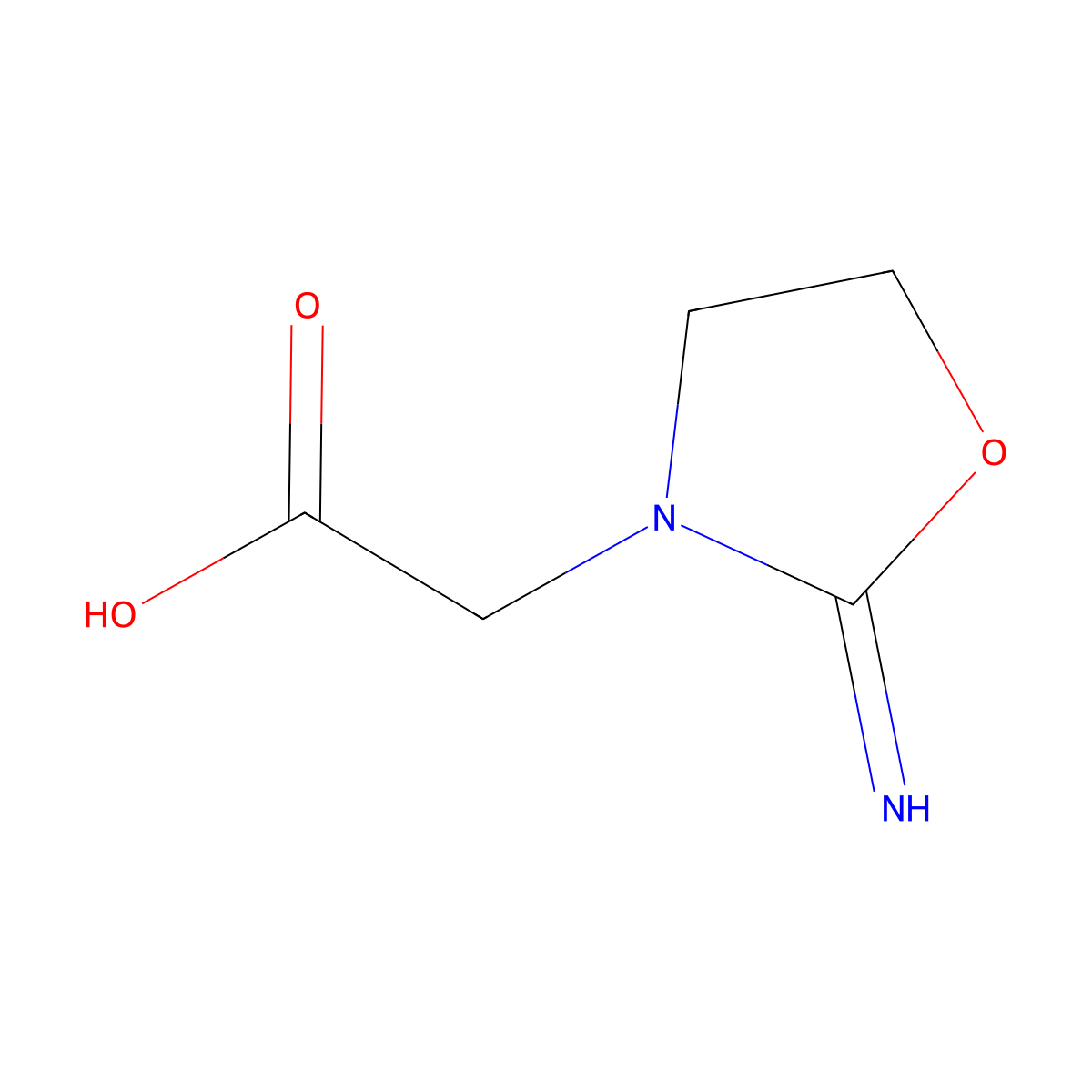 2-(2-Iminooxazolidin-3-YL)acetic acid molecular structure, CAS 1314921-77-1