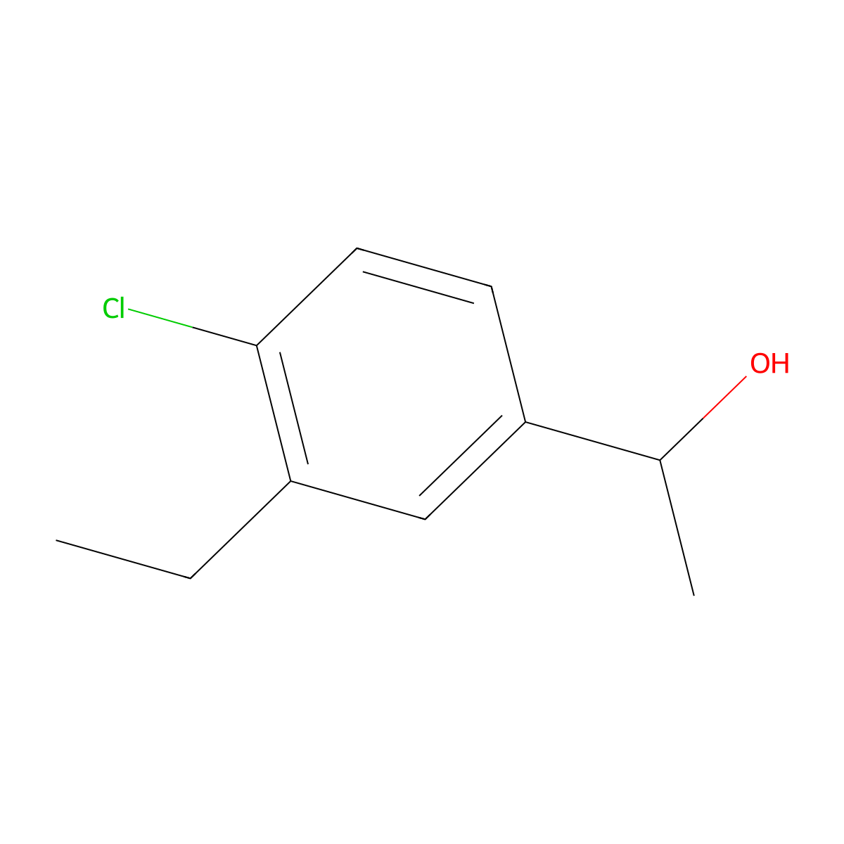 1-(4-Chloro-3-ethylphenyl)ethanol molecular structure, CAS 1314922-59-2