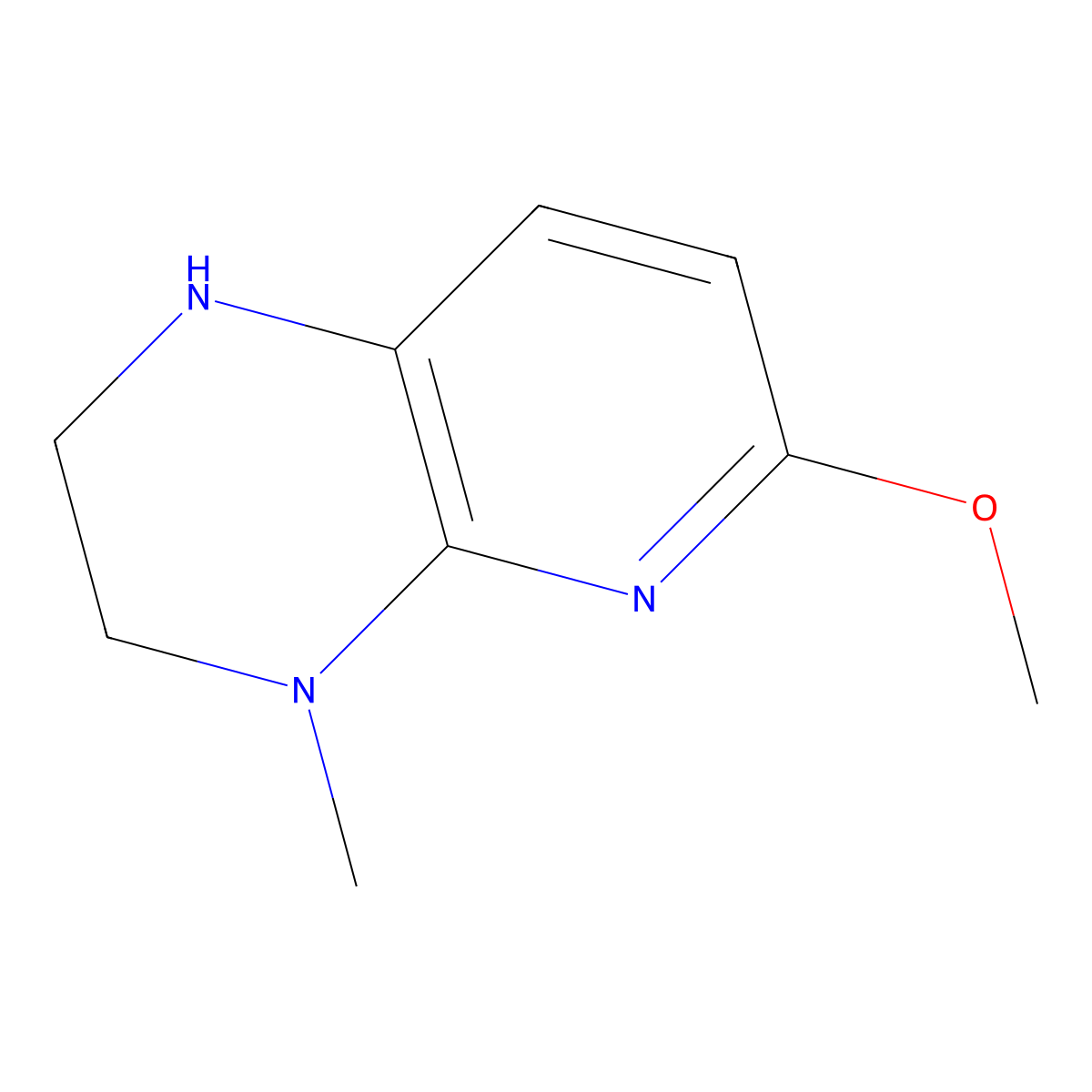 6-methoxy-4-methyl-1H,2H,3H,4H-pyrido(2,3-b)pyrazine molecular structure, CAS 1314922-89-8