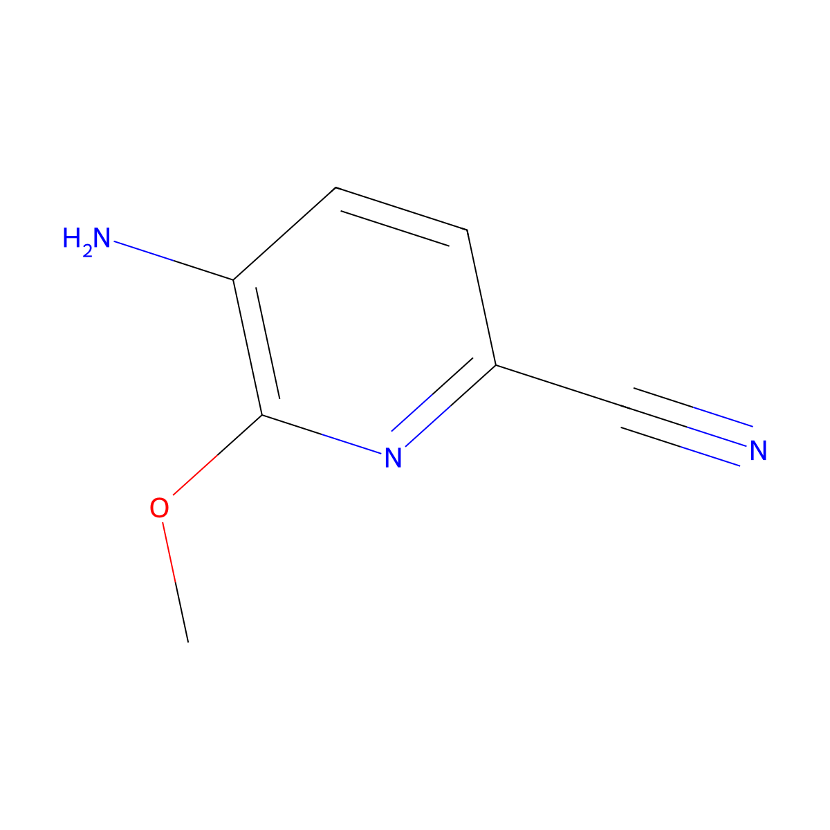 5-Amino-6-methoxypyridine-2-carbonitrile molecular structure, CAS 1314922-96-7