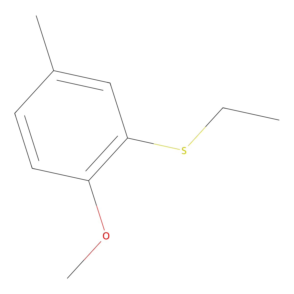 Ethyl 2-methoxy-5-methylphenyl sulfide molecular structure, CAS 1314923-21-1
