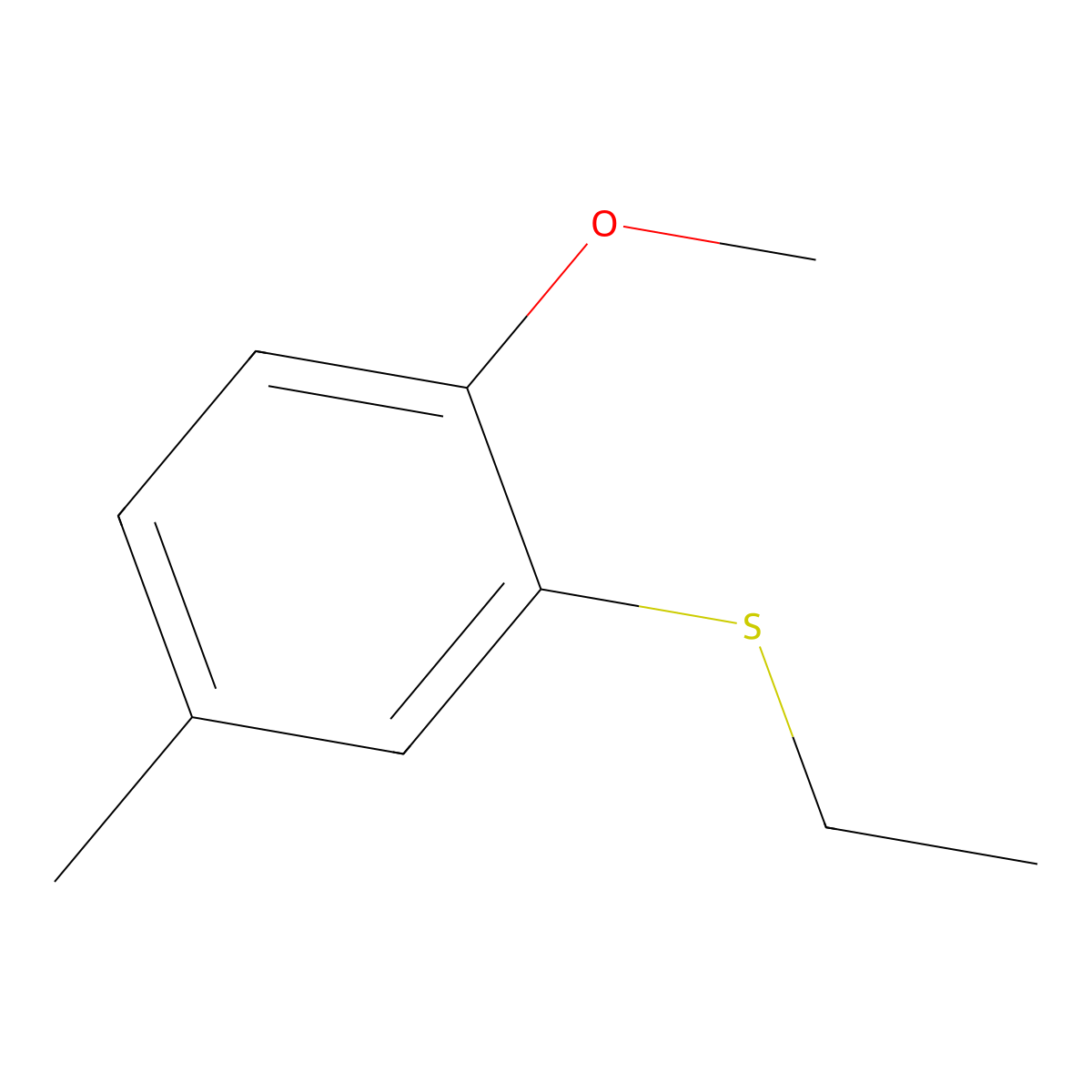 Ethyl 2-methoxy-5-methylphenyl sulfide molecular structure, CAS 1314923-21-1