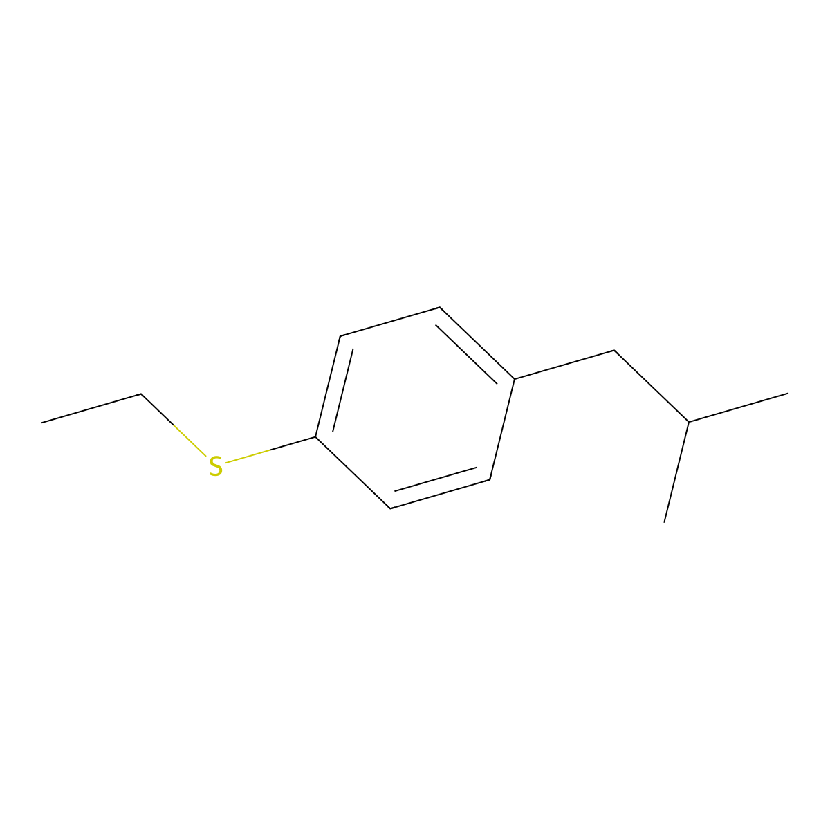 4-iso-Butylphenyl ethyl sulfide molecular structure, CAS 1314923-23-3