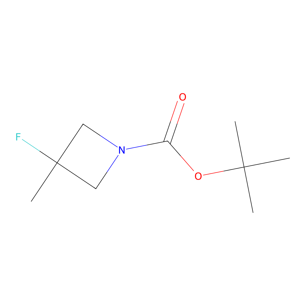 1-Boc-3-fluoro-3-methylazetidine molecular structure, CAS 1314923-32-4