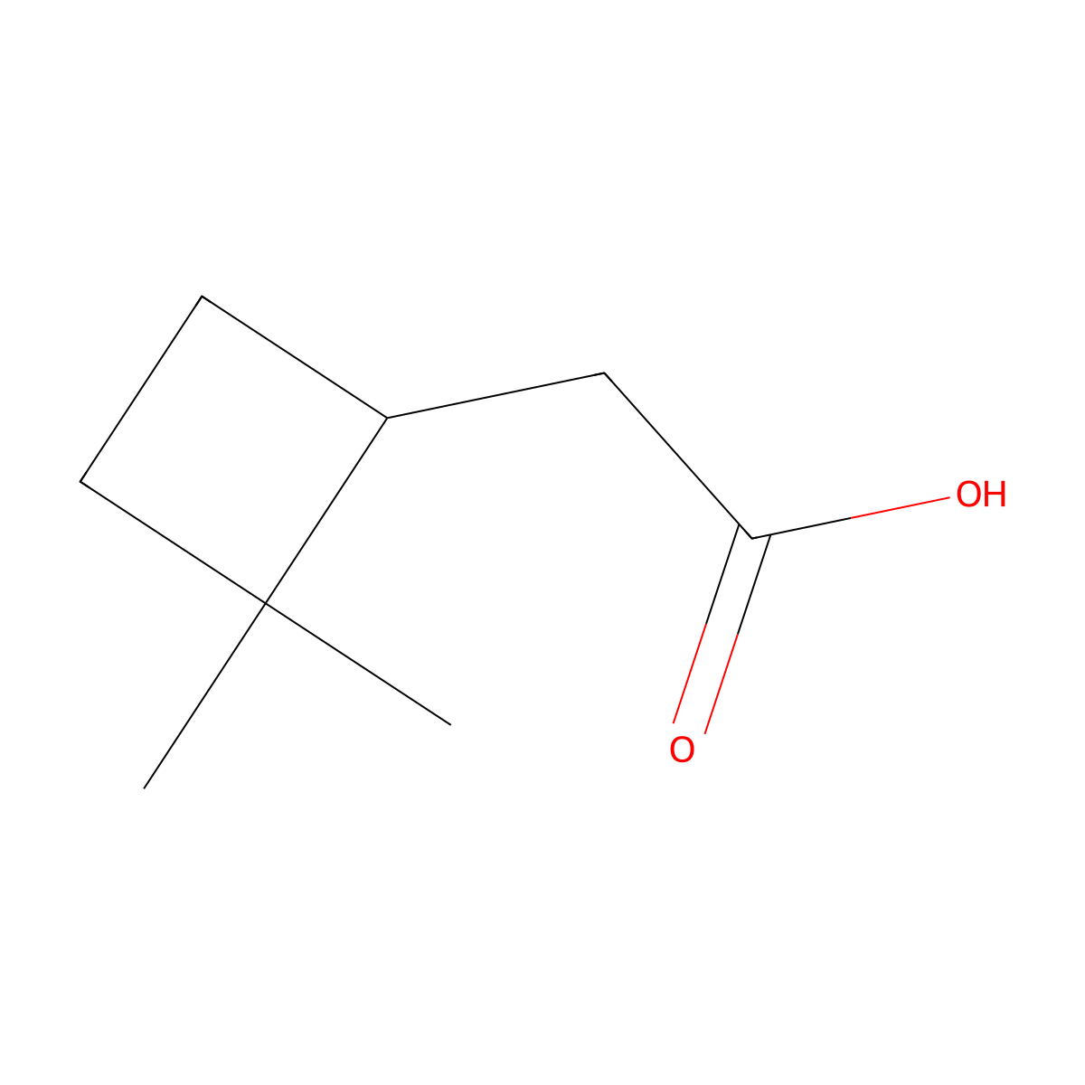 2-(2,2-Dimethylcyclobutyl)acetic acid molecular structure, CAS 1314923-67-5