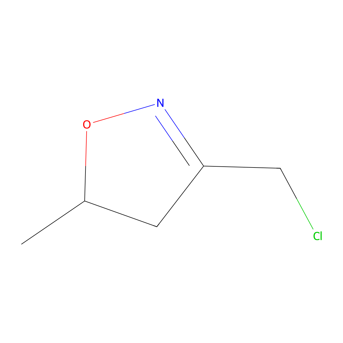 3-(Chloromethyl)-5-methyl-4,5-dihydro-1,2-oxazole molecular structure, CAS 1314923-98-2