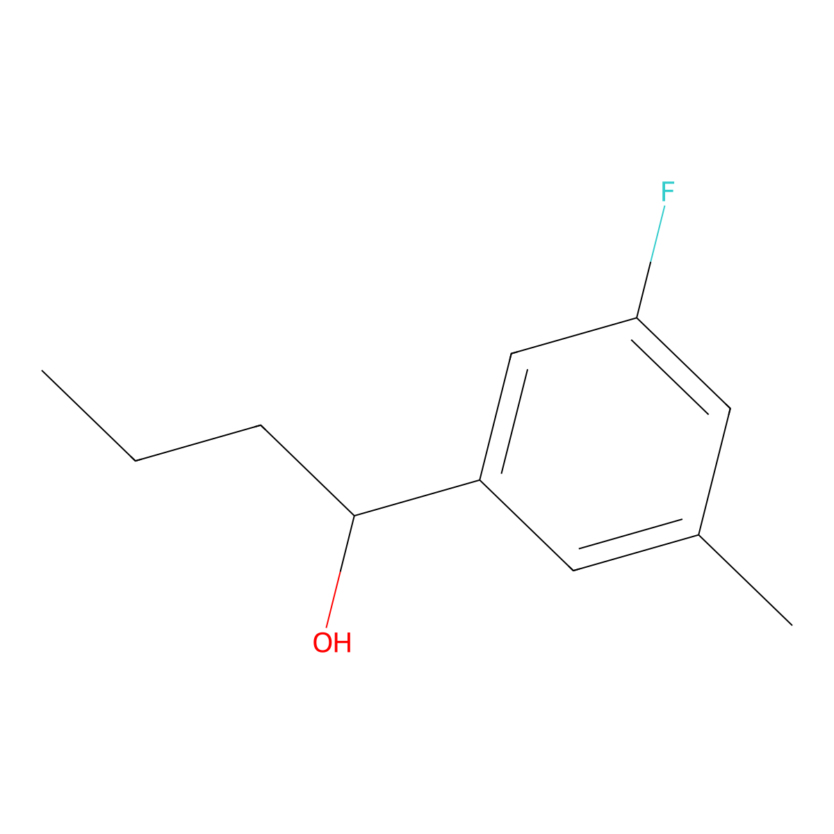 1-(3-Fluoro-5-methylphenyl)-1-butanol molecular structure, CAS 1314924-30-5