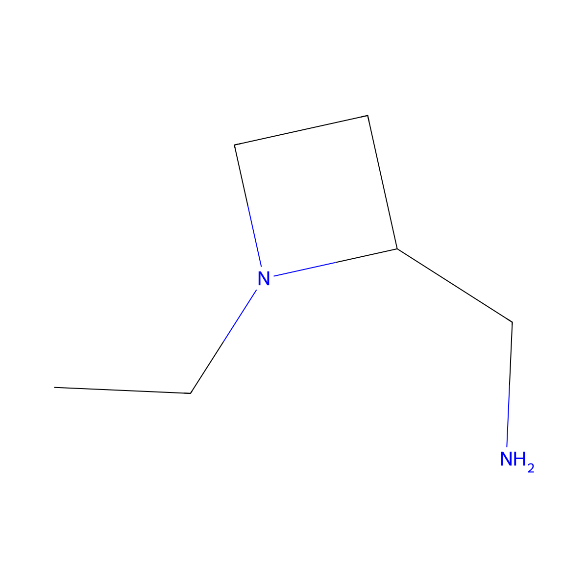 (1-Ethylazetidin-2-yl)methanamine molecular structure, CAS 1314924-87-2