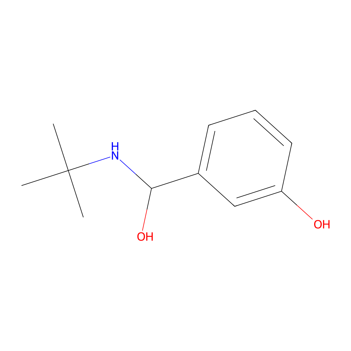 3-((Tert-butylamino)(hydroxy)methyl)phenol molecular structure, CAS 1314924-97-4