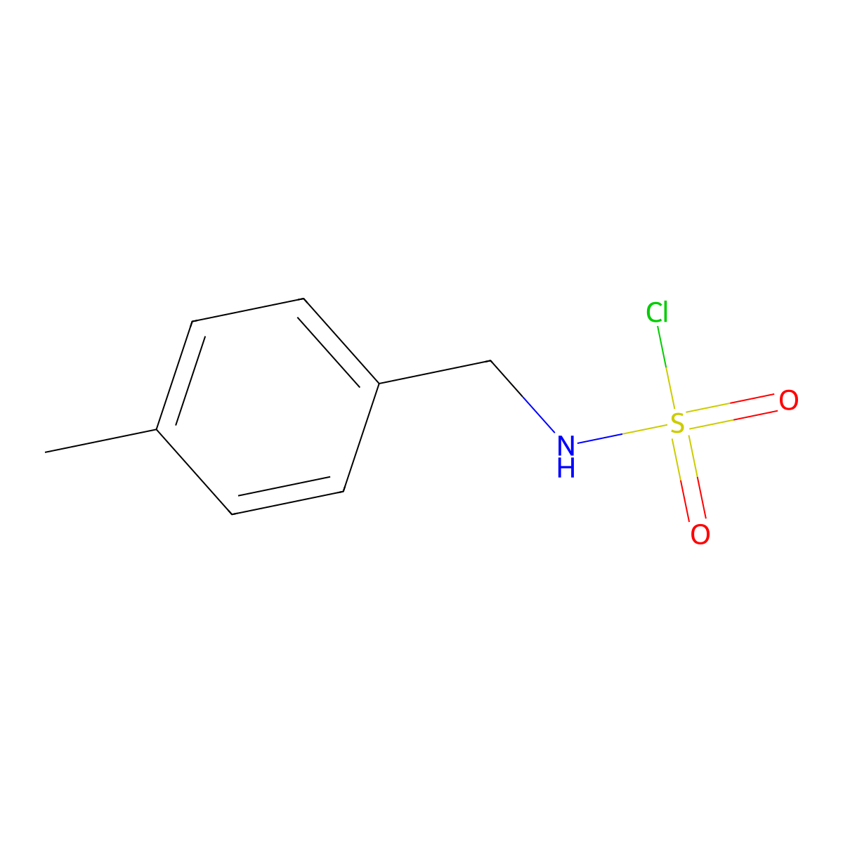 N-[(4-methylphenyl)methyl]sulfamoyl chloride molecular structure, CAS 1314925-75-1