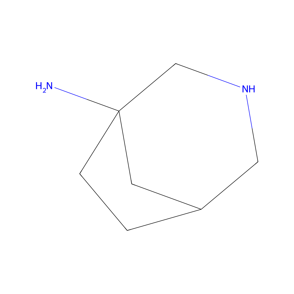 3-Azabicyclo[3.2.1]octan-1-amine molecular structure, CAS 1314926-91-4