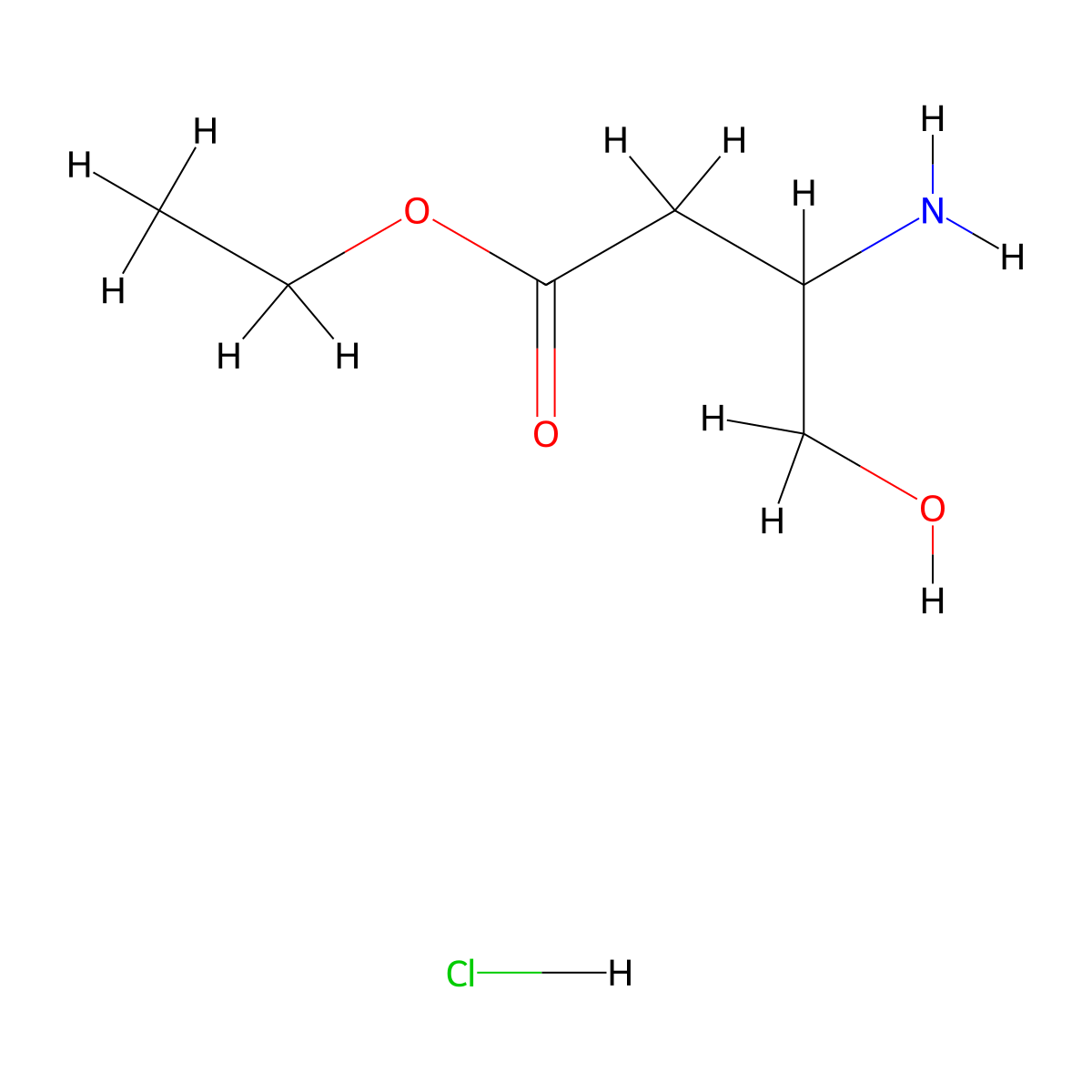 Ethyl 3-amino-4-hydroxybutanoate hydrochloride molecular structure, CAS 1314926-92-5