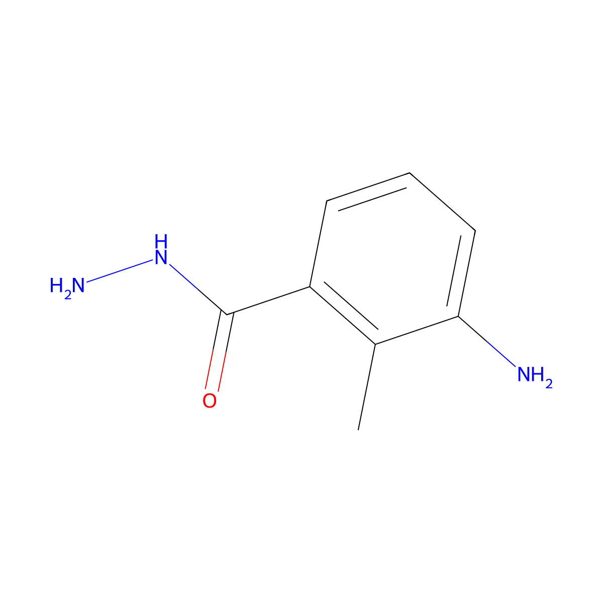 3-Amino-2-methylbenzohydrazide molecular structure, CAS 1314927-75-7