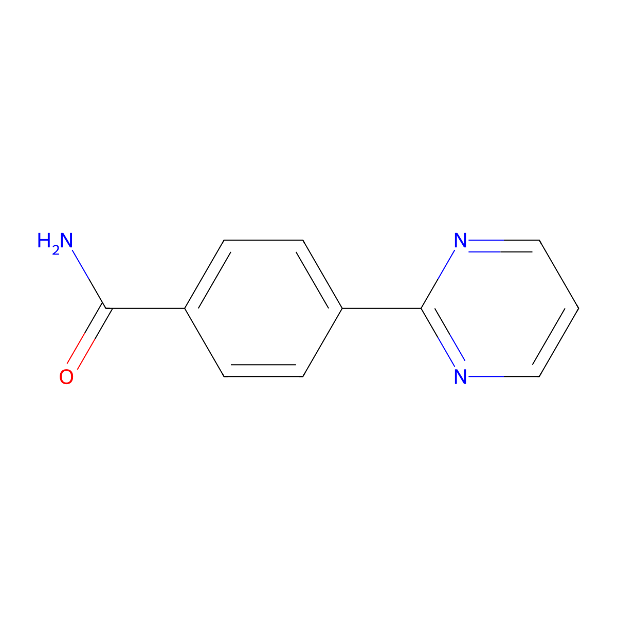4-(Pyrimidin-2-yl)benzamide molecular structure, CAS 1314928-05-6
