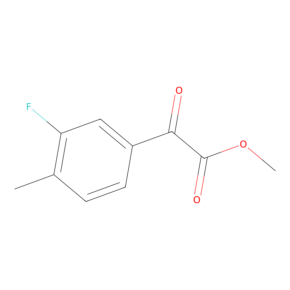 Methyl 3-fluoro-4-methylbenzoylformate molecular structure, CAS 1314928-17-0