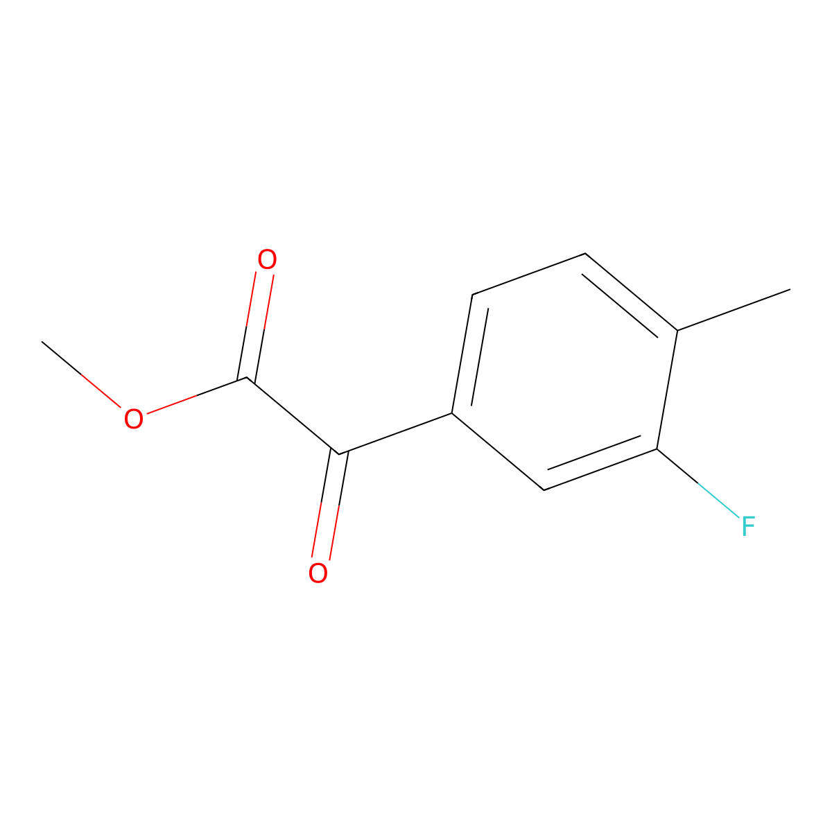 Methyl 3-fluoro-4-methylbenzoylformate molecular structure, CAS 1314928-17-0