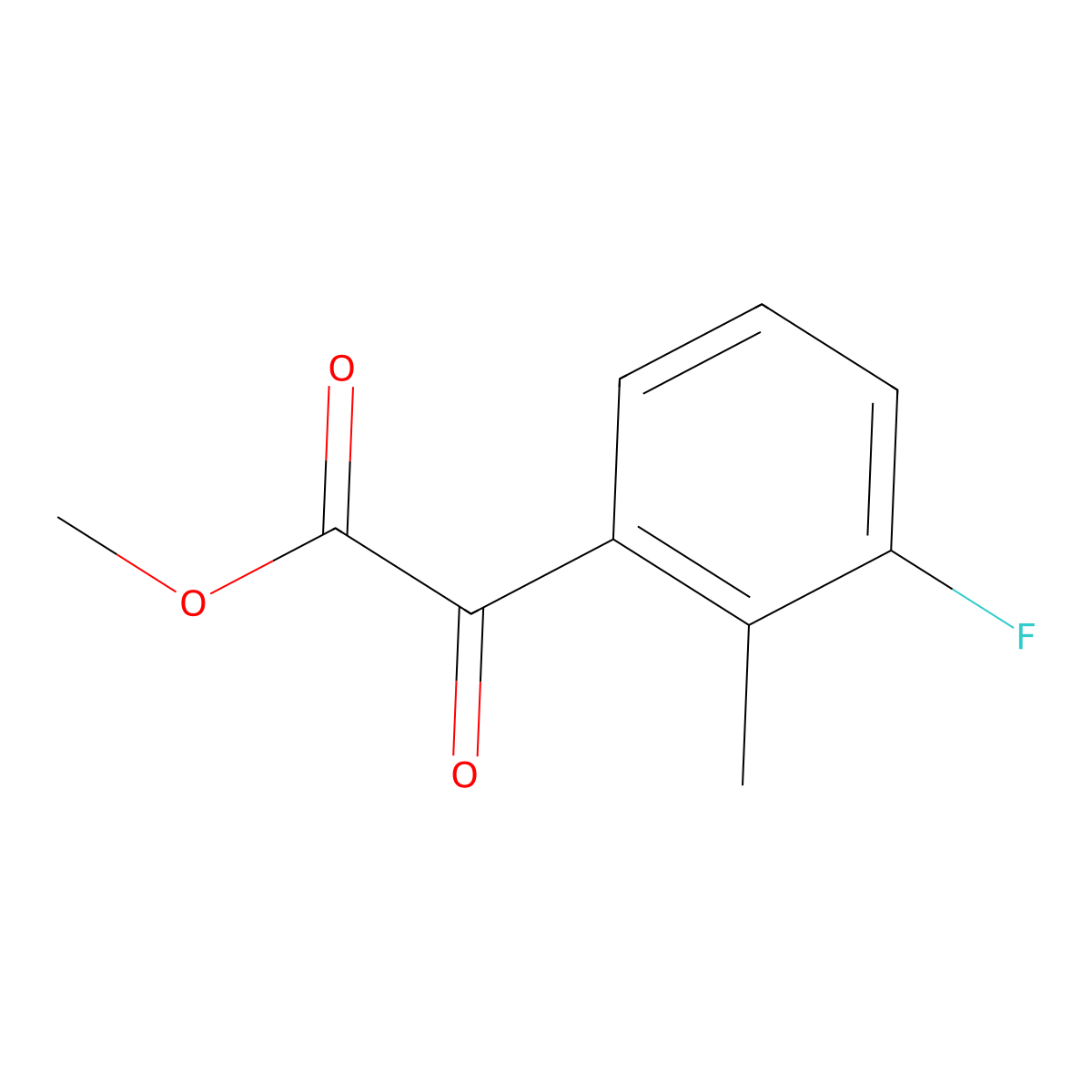 Methyl 3-fluoro-2-methylbenzoylformate molecular structure, CAS 1314929-15-1
