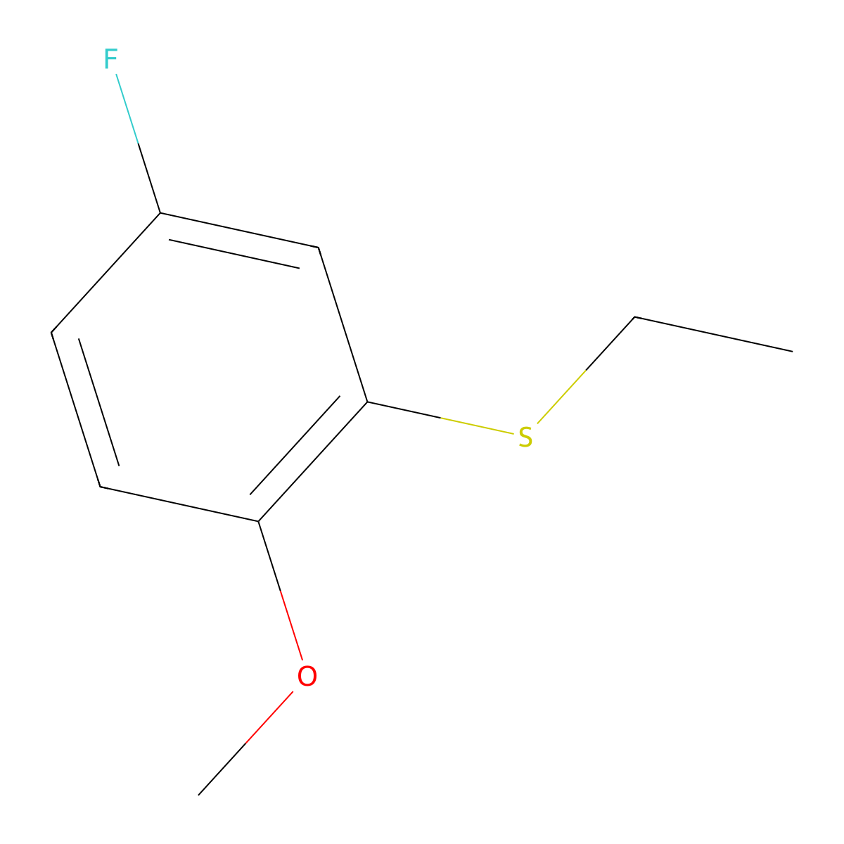 Ethyl(5-fluoro-2-methoxyphenyl)sulfane molecular structure, CAS 1314929-19-5