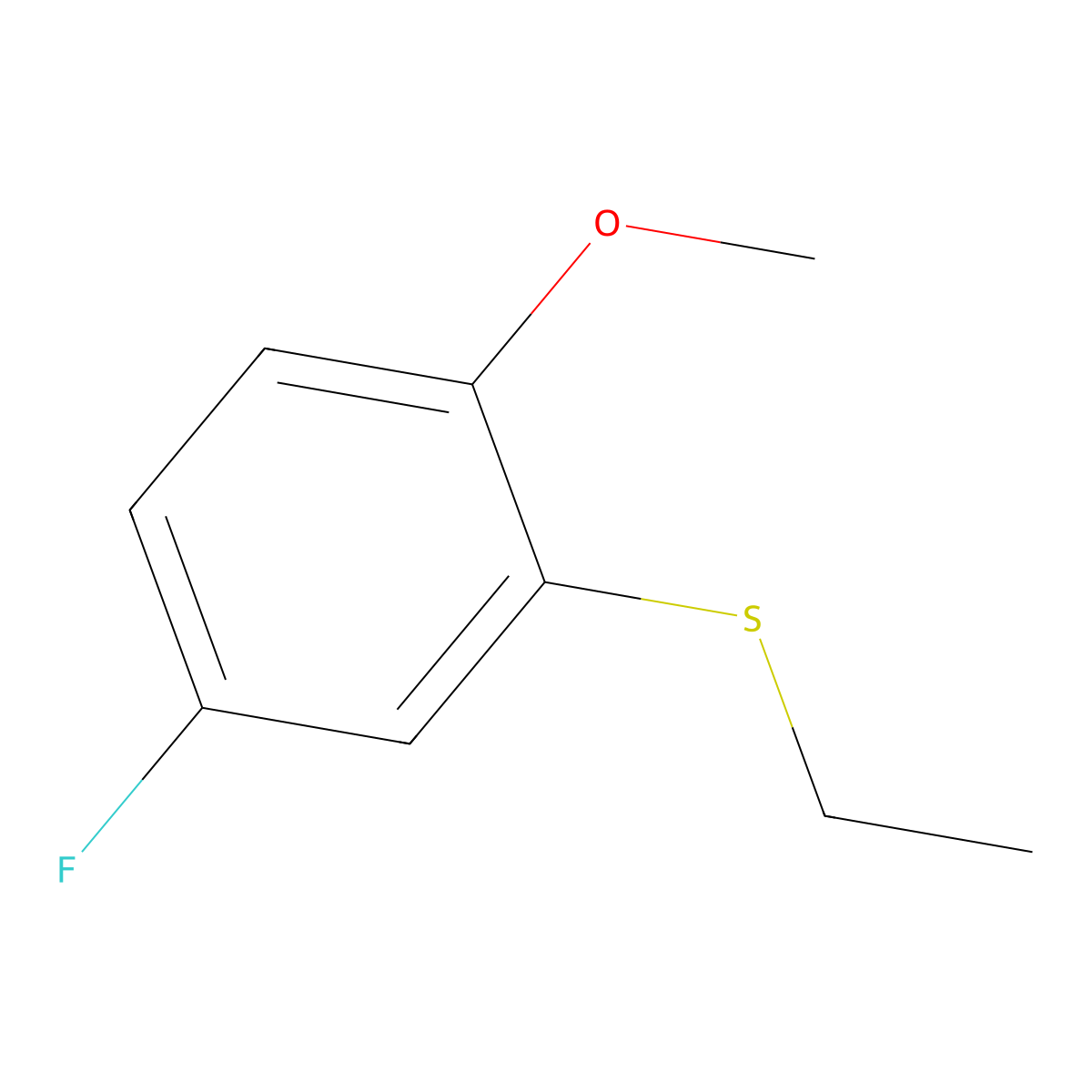 Ethyl(5-fluoro-2-methoxyphenyl)sulfane molecular structure, CAS 1314929-19-5