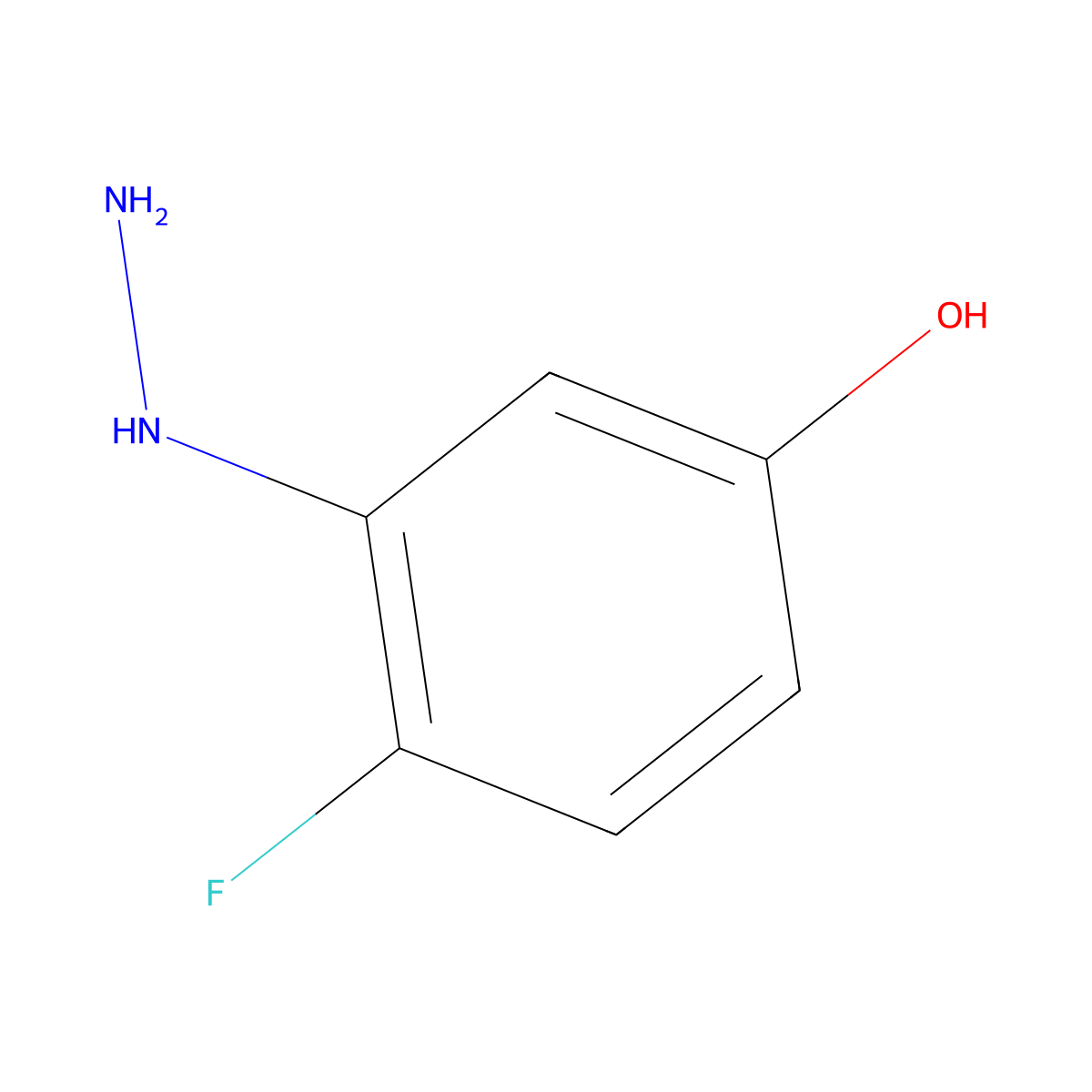 4-Fluoro-3-hydrazinylphenol molecular structure, CAS 1314929-35-5