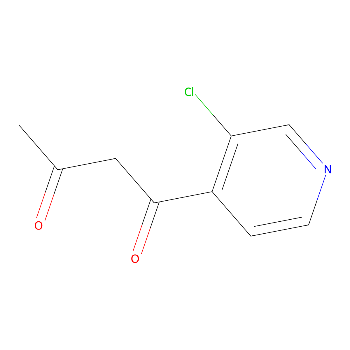 1-(3-Chloropyridin-4-yl)butane-1,3-dione molecular structure, CAS 1314929-38-8
