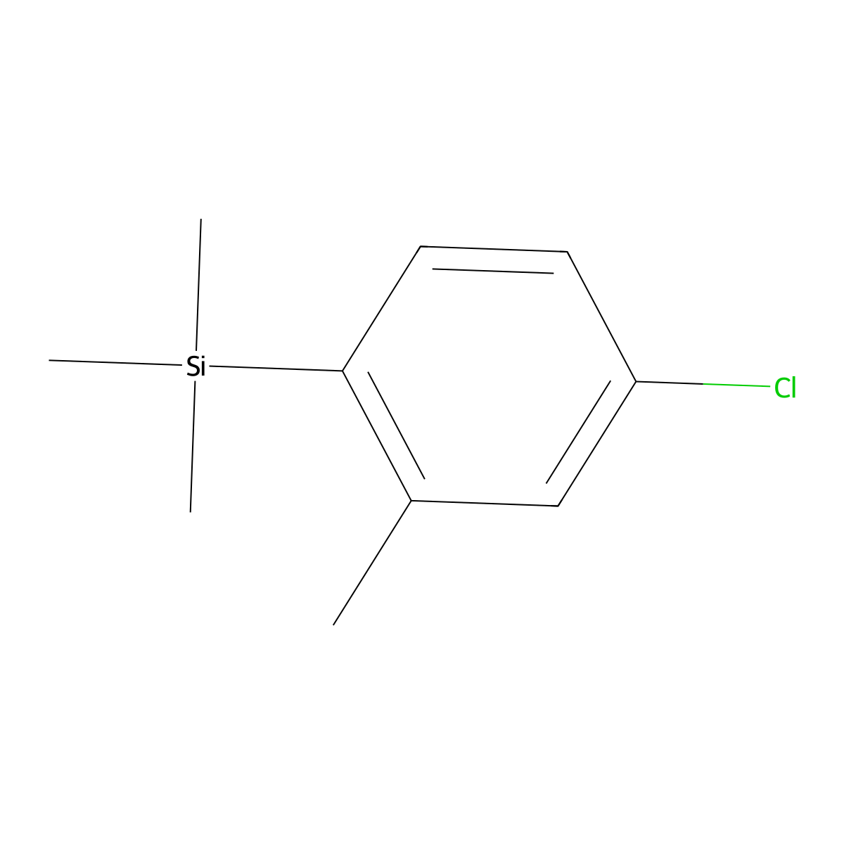 1-(Trimethylsilyl)-4-chloro-2-methylbenzene molecular structure, CAS 1314929-94-6